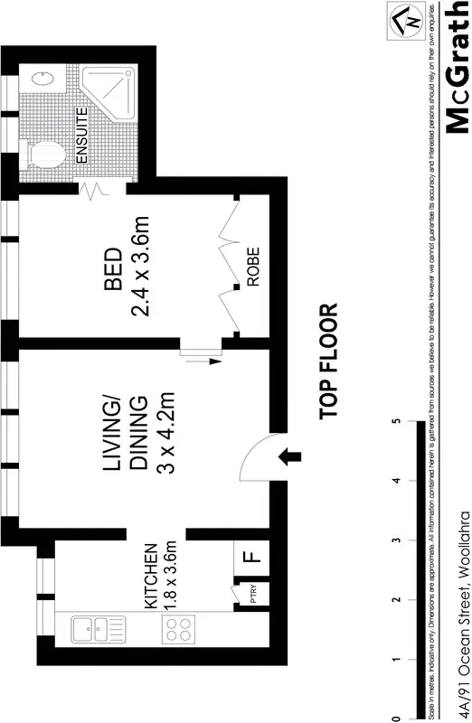 Floorplan of Homely apartment listing, 4a/91 Ocean Street, Woollahra NSW 2025