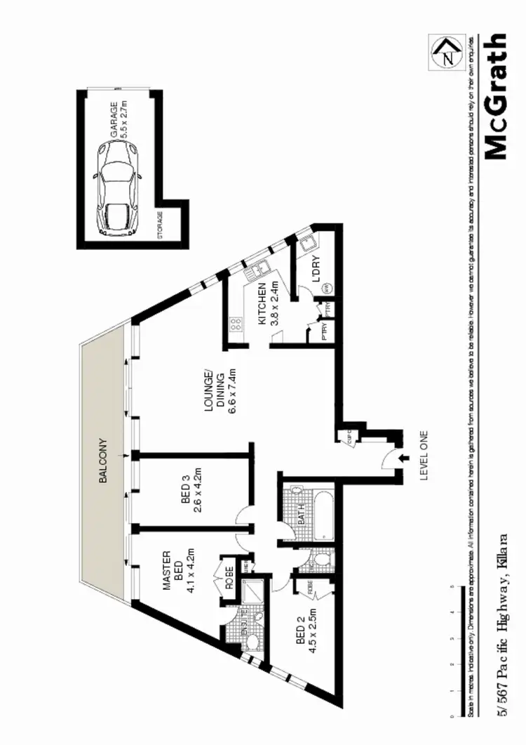 Floorplan of Homely apartment listing, 5/567 Pacific Highway, Killara NSW 2071