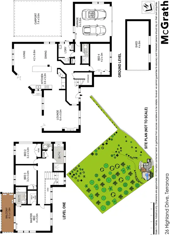 Floorplan of Homely house listing, 26 Highland Drive, Terranora NSW 2486