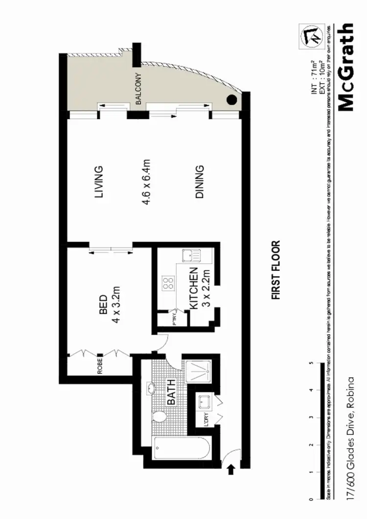 Floorplan of Homely apartment listing, 17/600 Glades Drive, Robina QLD 4226