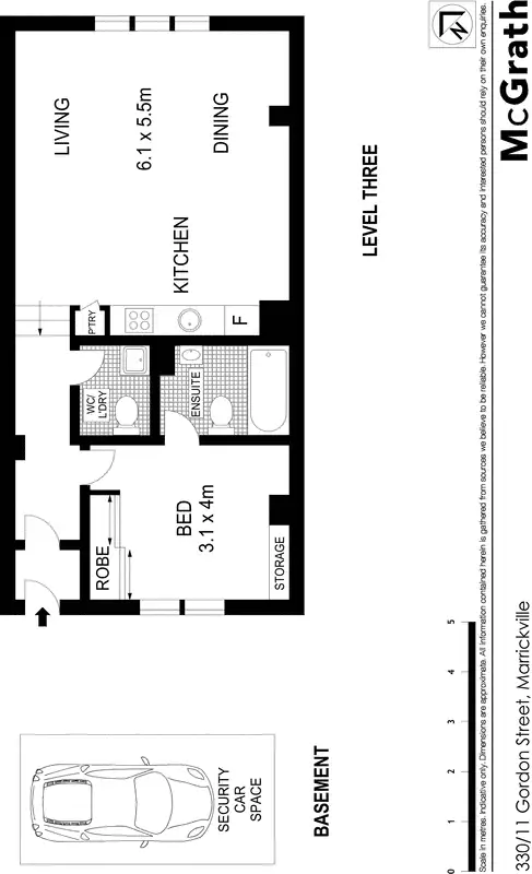 Floorplan of Homely apartment listing, 330/11 Gordon Street, Marrickville NSW 2204