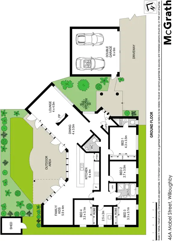 Floorplan of Homely house listing, 46A Mabel Street, Willoughby NSW 2068