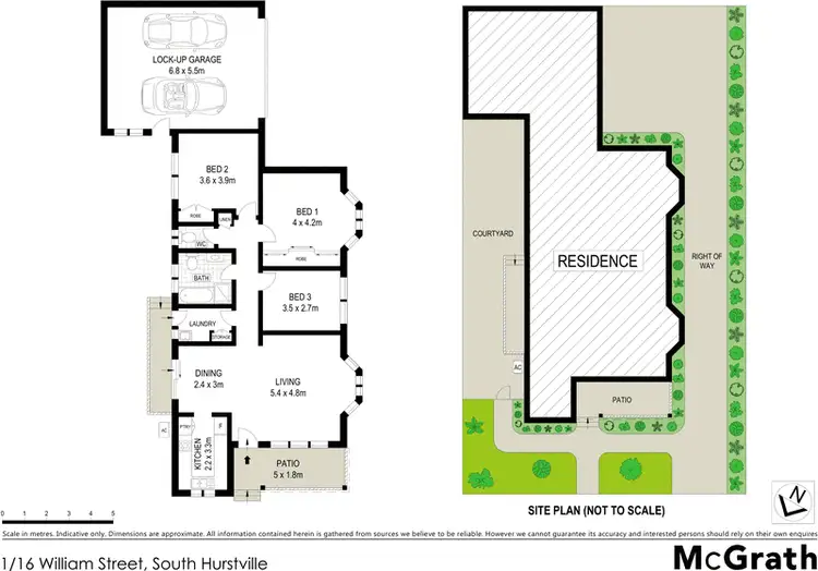 Floorplan of Homely villa listing, 1/16 William Street, South Hurstville NSW 2221