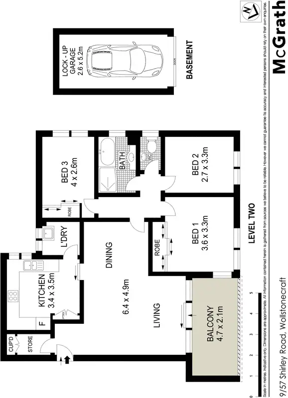 Floorplan of Homely apartment listing, 9/57 Shirley Road, Wollstonecraft NSW 2065