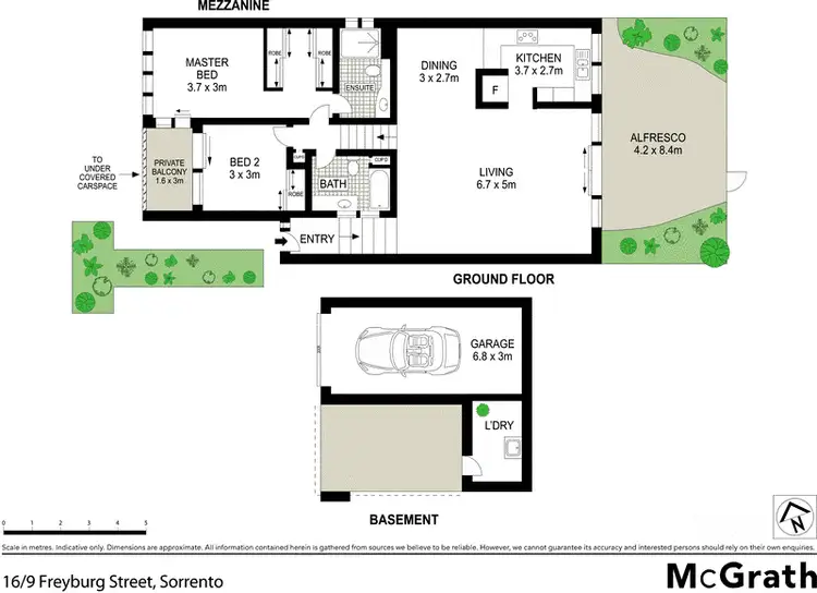 Floorplan of Homely townhouse listing, 16/9 Freyburg Street, Sorrento QLD 4217