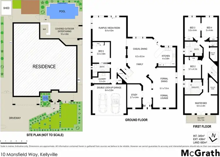 Floorplan of Homely house listing, 10 Mansfield Way, Kellyville NSW 2155