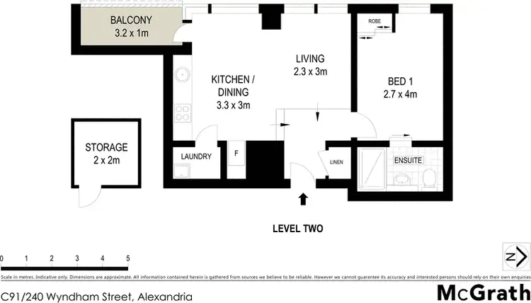 Floorplan of Homely apartment listing, C91/240 Wyndham Street, Alexandria NSW 2015