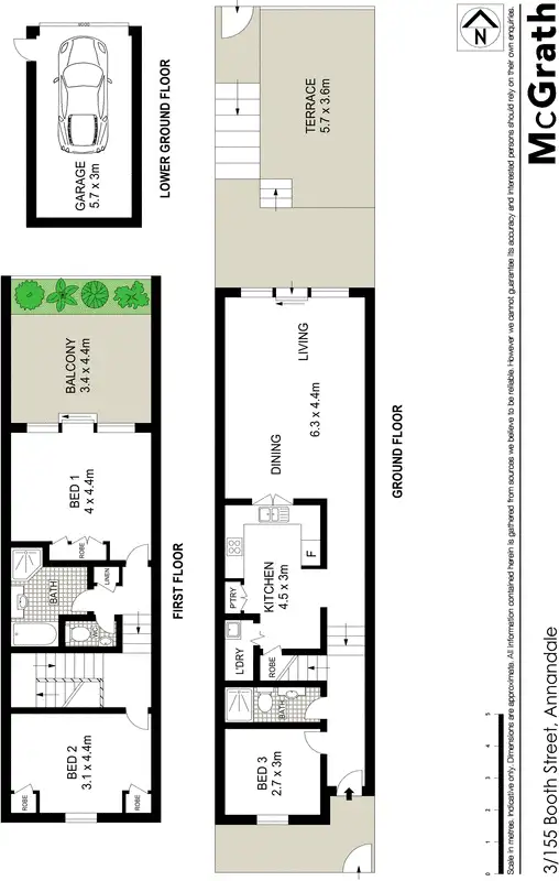 Floorplan of Homely house listing, 3/155 Booth Street, Annandale NSW 2038