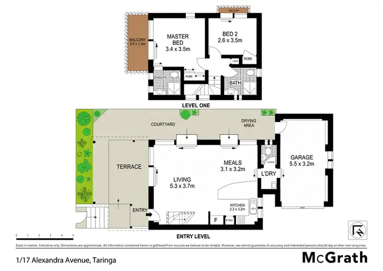 Floorplan of Homely townhouse listing, 1/17 Alexandra Avenue, Taringa QLD 4068