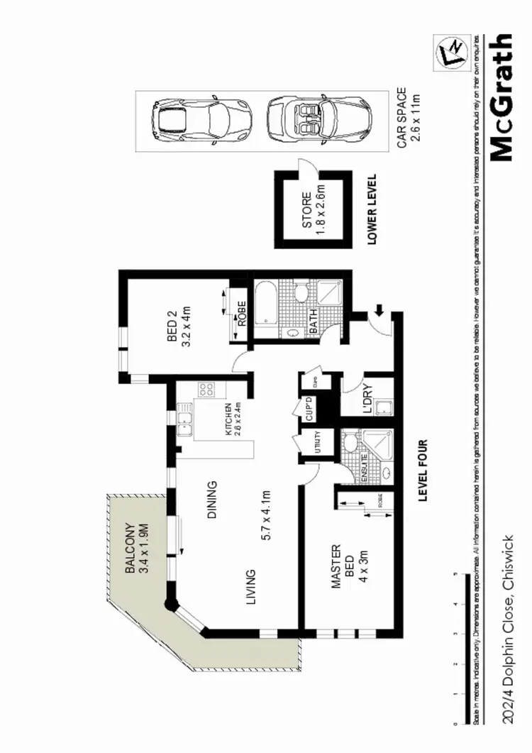 Floorplan of Homely apartment listing, 202/4 Dolphin Close, Chiswick NSW 2046