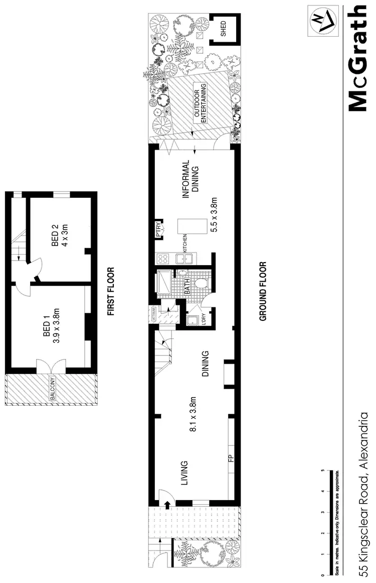 Floorplan of Homely house listing, 55 Kingsclear Road, Alexandria NSW 2015