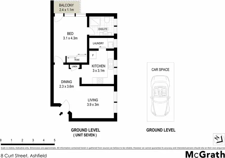 Floorplan of Homely apartment listing, 7/8 Curt Street, Ashfield NSW 2131