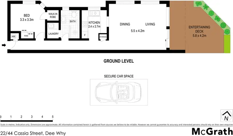 Floorplan of Homely apartment listing, 22/44 Cassia Street, Dee Why NSW 2099
