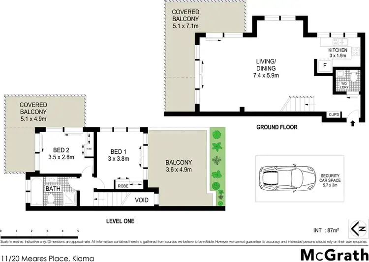 Floorplan of Homely apartment listing, 11/20 Meares Place, Kiama NSW 2533