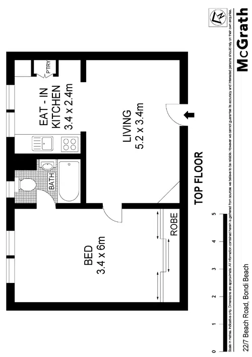 Floorplan of Homely apartment listing, 22/7 Beach Road, Bondi Beach NSW 2026