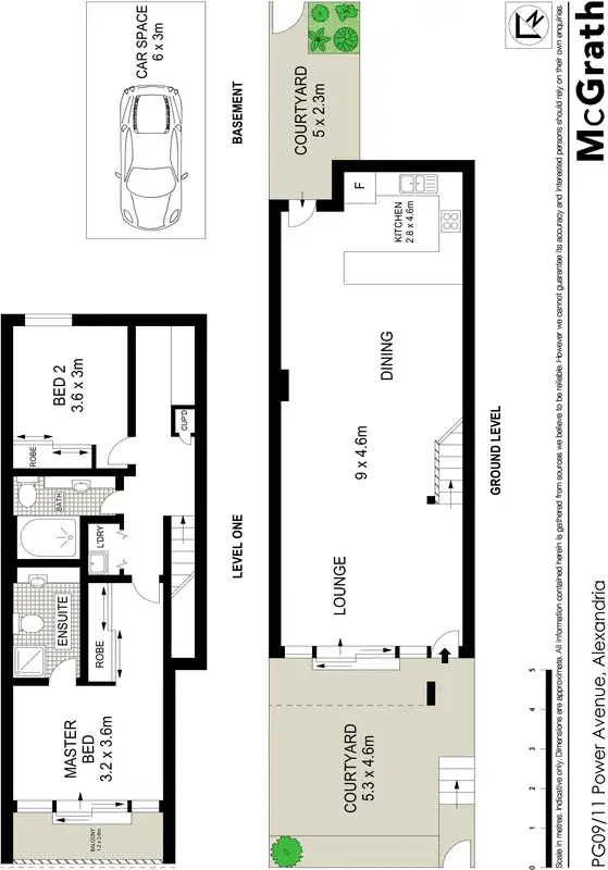 Floorplan of Homely townhouse listing, PG09/11 Power Avenue, Alexandria NSW 2015