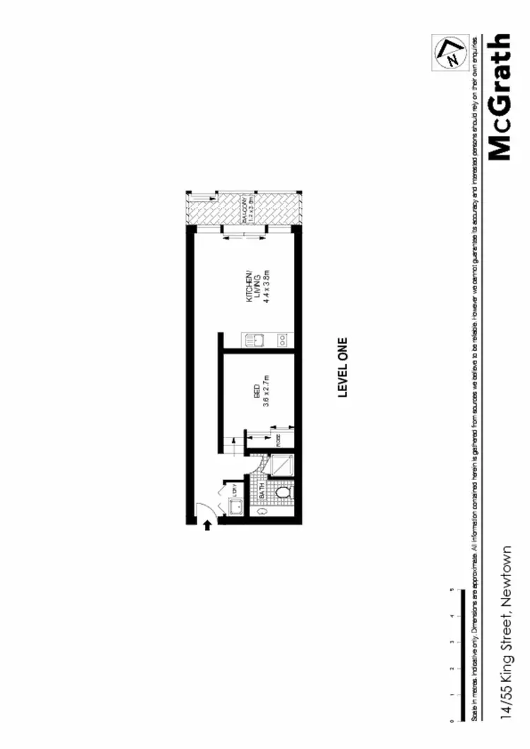 Floorplan of Homely apartment listing, 14/55 King Street, Newtown NSW 2042