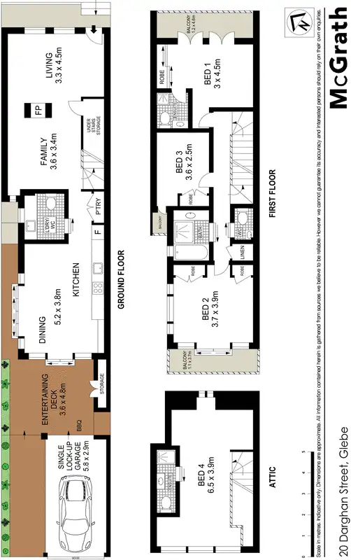 Floorplan of Homely house listing, 20 Darghan Street, Glebe NSW 2037
