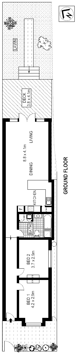 Floorplan of Homely house listing, 51 Laura Street, Newtown NSW 2042