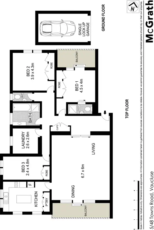 Floorplan of Homely apartment listing, 5/48 Towns Road, Vaucluse NSW 2030