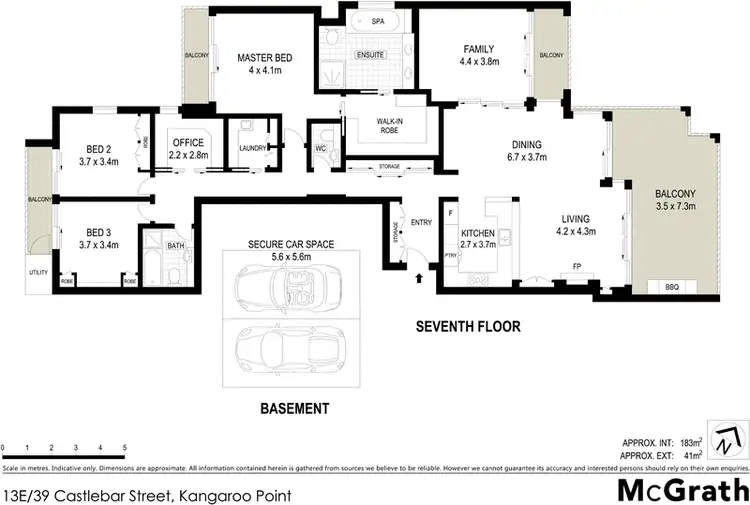 Floorplan of Homely apartment listing, 13E/39 Castlebar Street, Kangaroo Point QLD 4169