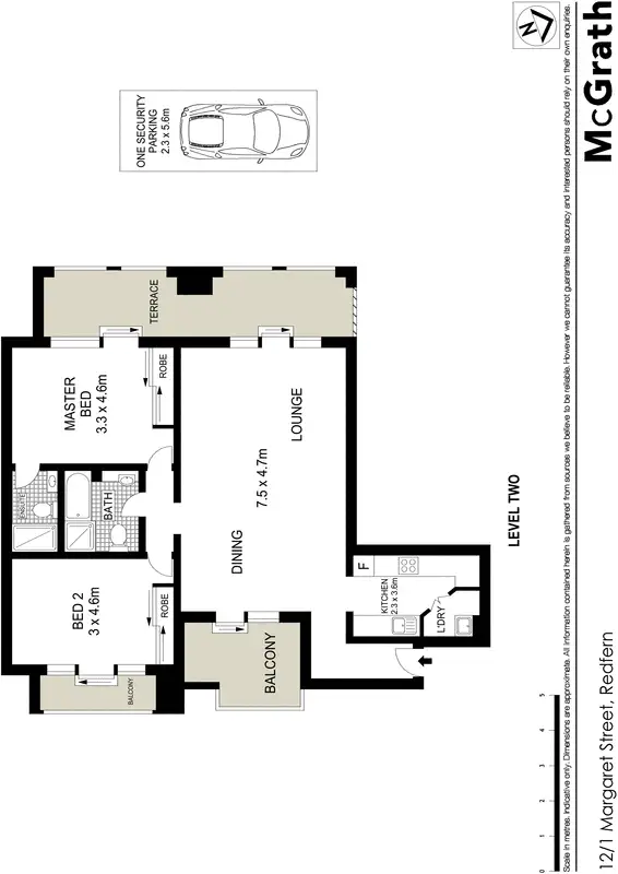 Floorplan of Homely apartment listing, 12/1 Margaret Street, Redfern NSW 2016