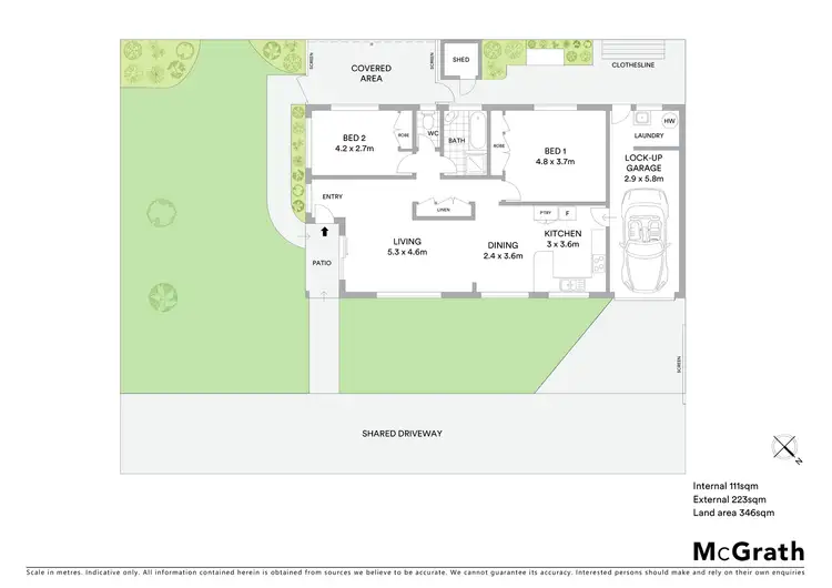 Floorplan of Homely semi-detached listing, 1/23 Bosun Boulevard, Banora Point NSW 2486