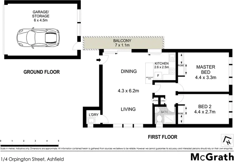 Floorplan of Homely apartment listing, 1/4 Orpington Street, Ashfield NSW 2131