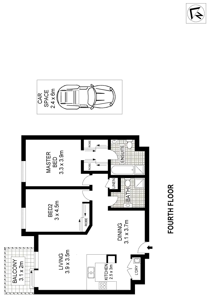 Floorplan of Homely apartment listing, 407/41 Refinery Drive, Pyrmont NSW 2009