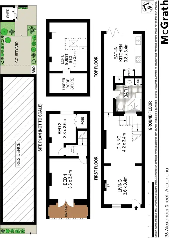 Floorplan of Homely house listing, 36 Alexander Street, Alexandria NSW 2015