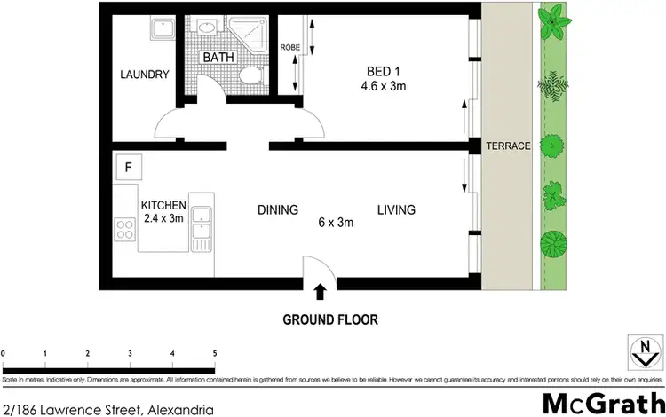 Floorplan of Homely apartment listing, 2/186 Lawrence Street, Alexandria NSW 2015