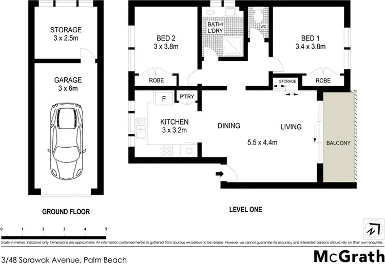 Floorplan of Homely apartment listing, 3/48 Sarawak Avenue, Palm Beach QLD 4221