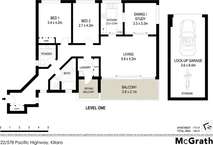Floorplan of Homely apartment listing, 22/578 Pacific Highway, Killara NSW 2071