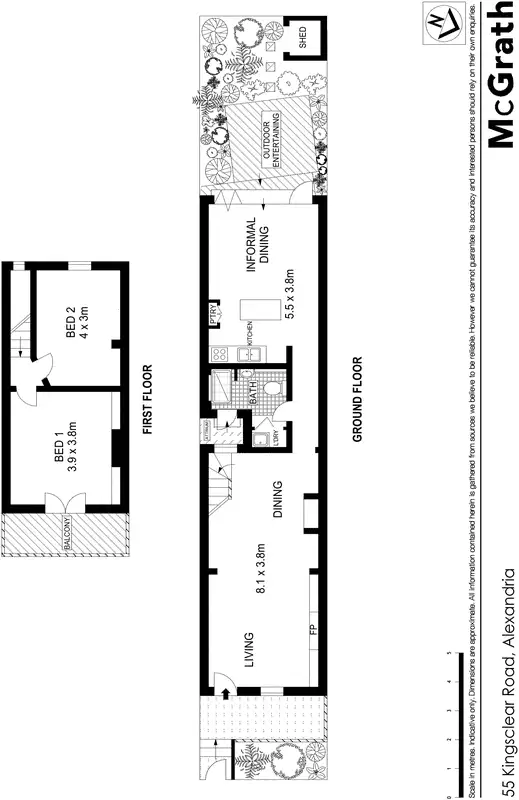 Floorplan of Homely house listing, 55 Kingsclear Road, Alexandria NSW 2015