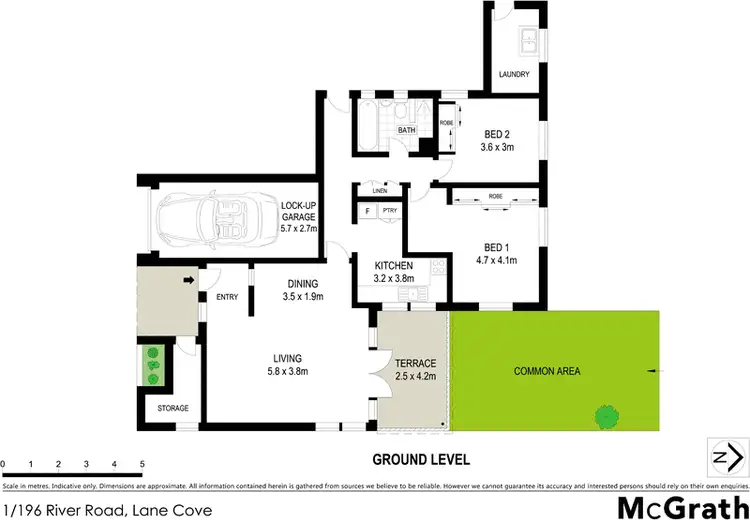 Floorplan of Homely apartment listing, 1/196 River Road, Lane Cove NSW 2066