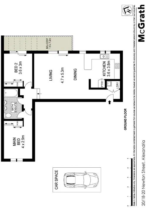 Floorplan of Homely apartment listing, 20/18 Newton Street, Alexandria NSW 2015