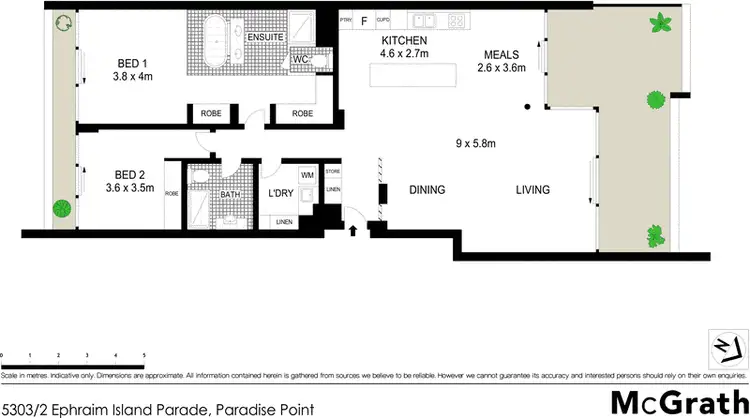 Floorplan of Homely apartment listing, 5303/2 Ephraim Island Parade, Paradise Point QLD 4216