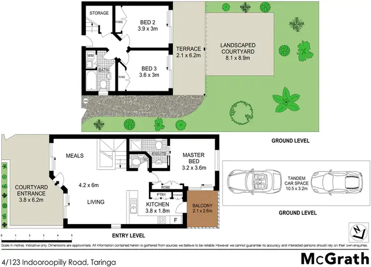Floorplan of Homely townhouse listing, 4/123 Indooroopilly Road, Taringa QLD 4068