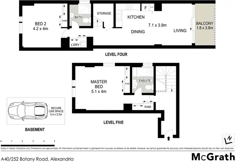 Floorplan of Homely apartment listing, A40/252 Botany Road, Alexandria NSW 2015