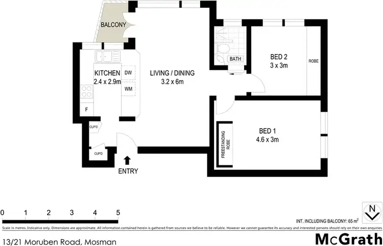 Floorplan of Homely apartment listing, 13/21 Moruben Road, Mosman NSW 2088