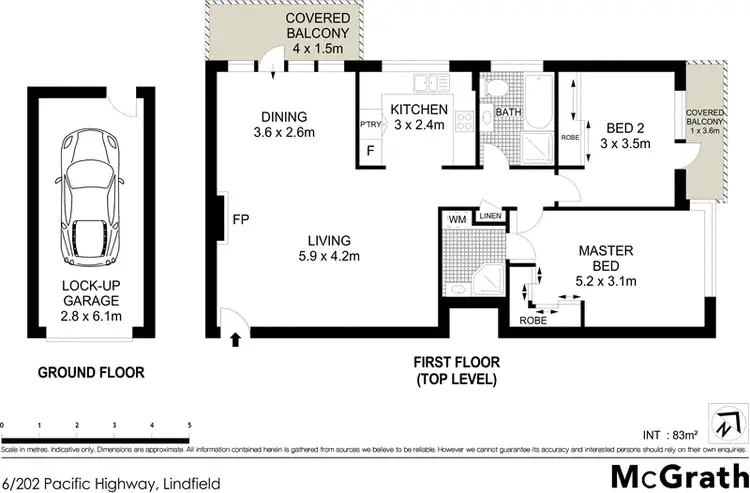 Floorplan of Homely apartment listing, 6/202 Pacific Highway, Lindfield NSW 2070