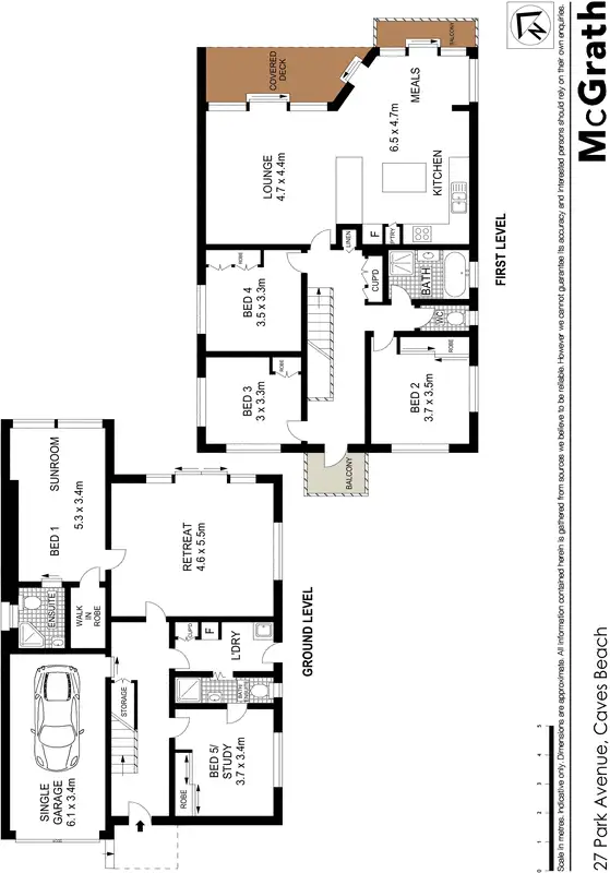 Floorplan of Homely house listing, 27 Park Avenue, Caves Beach NSW 2281