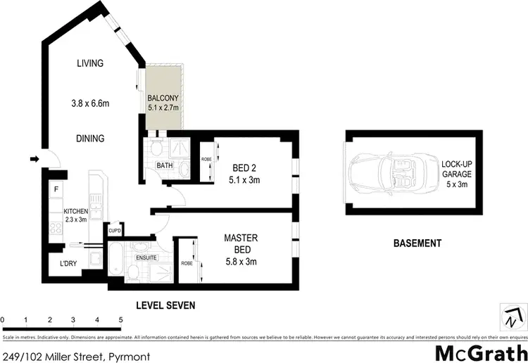 Floorplan of Homely apartment listing, 249/102 Miller Street, Pyrmont NSW 2009