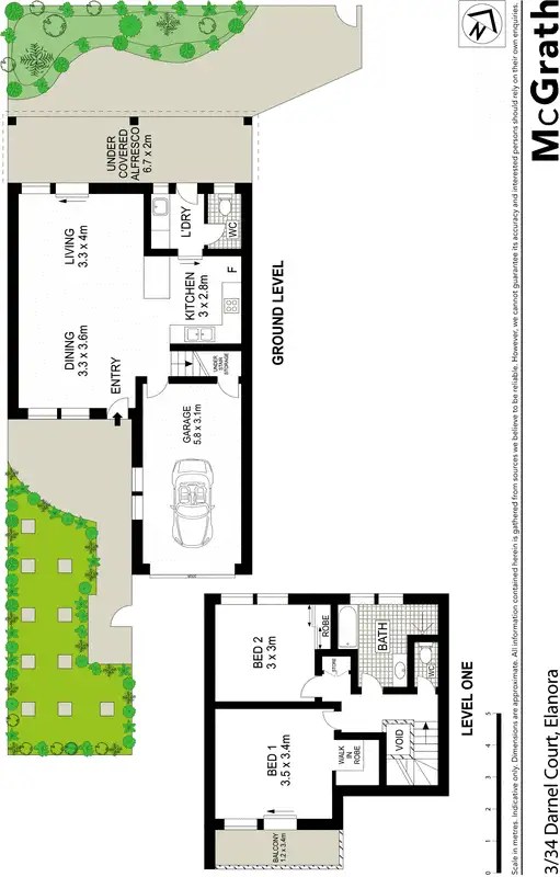 Floorplan of Homely townhouse listing, 3/34 Darnel Street, Elanora QLD 4221