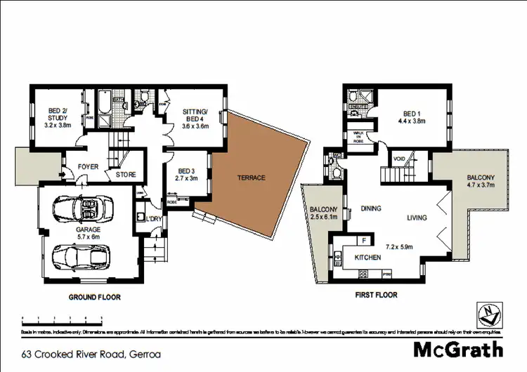 Floorplan of Homely townhouse listing, 63 Crooked River Road, Gerroa NSW 2534