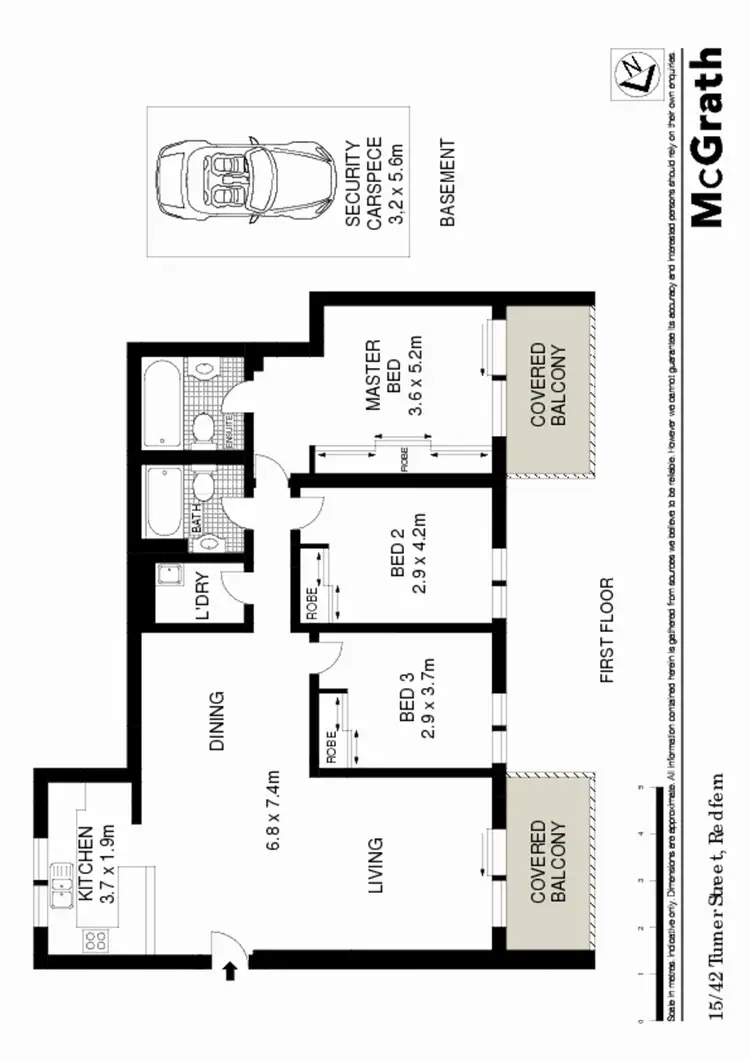 Floorplan of Homely apartment listing, 15/42 Turner Street, Redfern NSW 2016