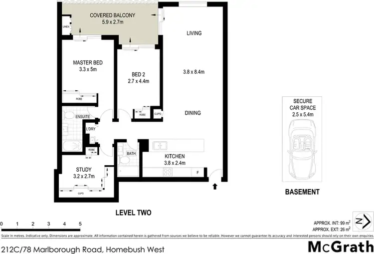 Floorplan of Homely apartment listing, 212C/78 Marlborough Road, Homebush West NSW 2140