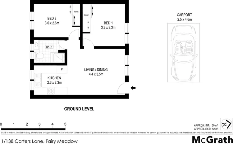 Floorplan of Homely unit listing, 1/138 Carters Lane, Fairy Meadow NSW 2519