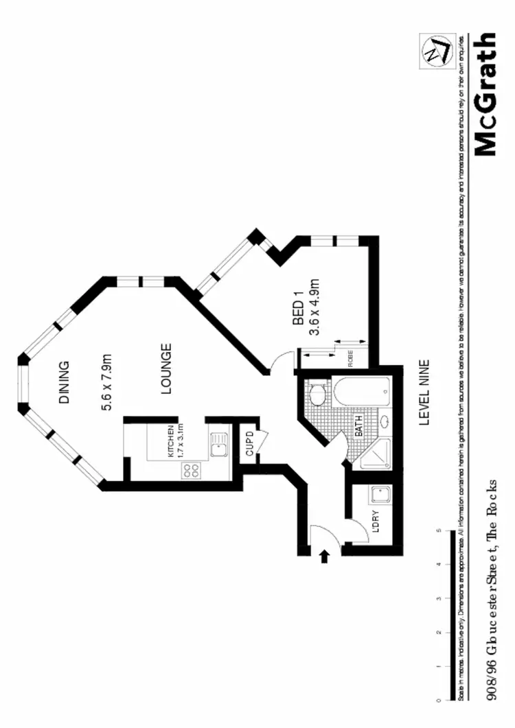 Floorplan of Homely apartment listing, 908/96 Gloucester Street, The Rocks NSW 2000