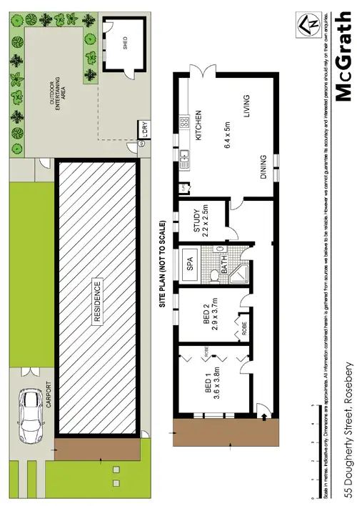 Floorplan of Homely house listing, 55 Dougherty Street, Rosebery NSW 2018